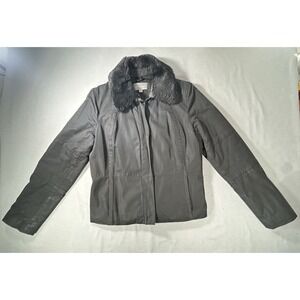 Ann Taylor women's coat/jacket size small.  Faux fur‎ trim collar